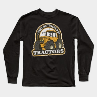 Easily Distracted By Tractors Long Sleeve T-Shirt